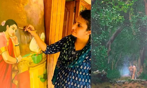 വരയിലെ റിയലിസ്റ്റിക് ചന്തം, ഓർമകളെ ക്യാൻവാസിലേക്ക് പകർത്തി ബബിത വരയിലെ റിയലിസ്റ്റിക് ചന്തം, ഓർമകളെ ക്യാൻവാസിലേക്ക് പകർത്തി ബബിത