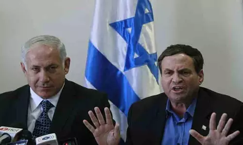 Israeli Prime Minister Benjamin Netanyahu delivering a press statement, representing Israels strategic military preparedness against Iran