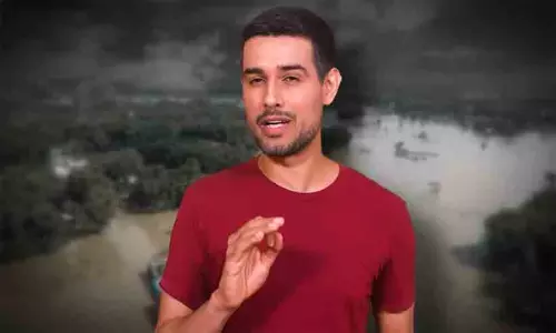 YouTuber Dhruv Rathee questioning RSS and Bajrang Dal over viral Kanwar Yatra dance video controversy.