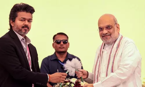 Tamil Nadu CM Vijay and Central home minister Amit Shah