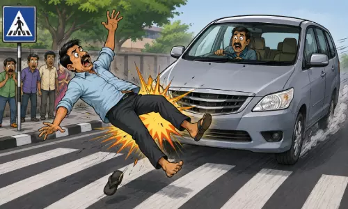 ഒറ്റപ്പാലത്ത് വീണ്ടും അപകടം; സീബ്രലൈനിന് ചോരനിറം ഒറ്റപ്പാലത്ത് വീണ്ടും അപകടം; സീബ്രലൈനിന് ചോരനിറം
