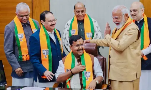 BJP National President Nitin Nabin chairing the first meeting with newly appointed national office-bearers.