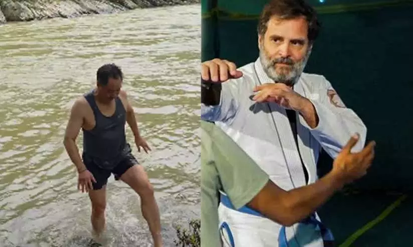ഞാനിവിടെ ഒരു കില്ലാടിയാണ്, അരുണാചലിലെ പുഴയിൽ നീന്താൻ രാഹുലിന് പ്രത്യേക പരിശീലനം വേണം; ഫിറ്റ്നസ് ചലഞ്ചുമായി വീണ്ടും കിരൺ റിജിജു ഞാനിവിടെ ഒരു കില്ലാടിയാണ്, അരുണാചലിലെ പുഴയിൽ നീന്താൻ രാഹുലിന് പ്രത്യേക പരിശീലനം വേണം; ഫിറ്റ്നസ് ചലഞ്ചുമായി വീണ്ടും കിരൺ റിജിജു