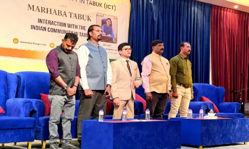 ഇ​ന്ത്യ​ൻ കോ​ൺ​സു​ൽ ജ​ന​റ​ലി​ന്   ത​ബൂ​ക്കി​ൽ സ്വീ​ക​ര​ണം ന​ൽ​കി