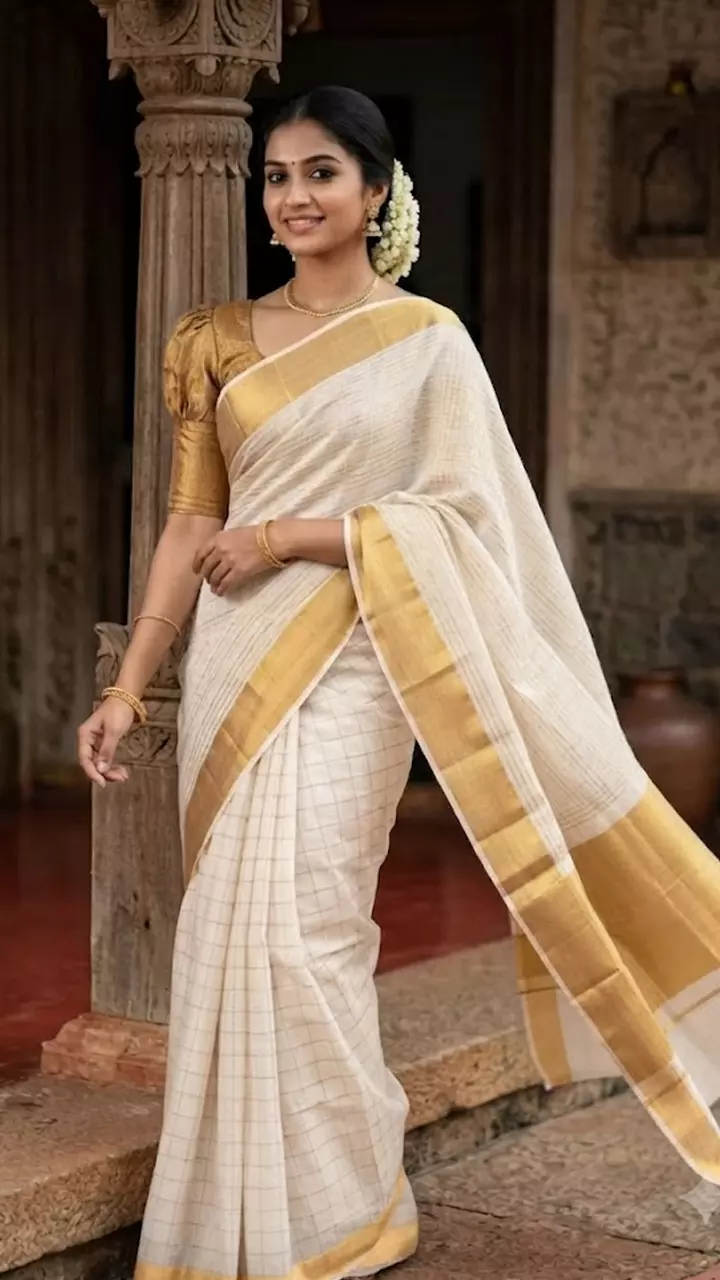 തുടക്കക്കാർക്ക് ഈ ഓണത്തിന് കസവ് സാരി എങ്ങനെ സ്റ്റൈൽ ചെയ്യാം തുടക്കക്കാർക്ക് ഈ ഓണത്തിന് കസവ് സാരി എങ്ങനെ സ്റ്റൈൽ ചെയ്യാം