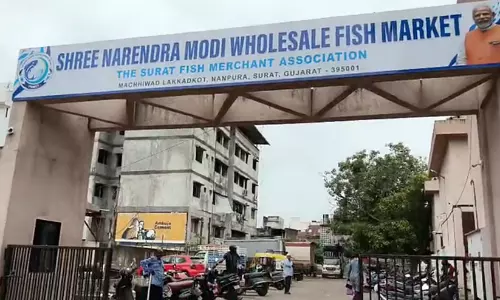 The newly constructed wholesale fish market in Surat which triggered controversy over naming after PM Narendra Modi.