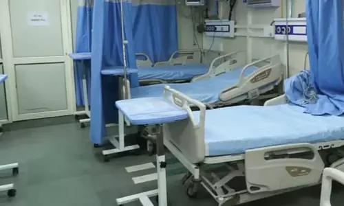 Hospital beds and patient care facilities at a Government Medical College Hospital in Kerala