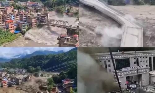 ഭീമാകാരമായ മലവെള്ളപ്പാച്ചിൽ, നിമിഷനേരം കൊണ്ട് ഇല്ലാതായി ഗ്രാമങ്ങൾ; നേപ്പാളിലെ മിന്നൽ പ്രളയത്തിന്റെ നടുക്കുന്ന വിഡിയോ