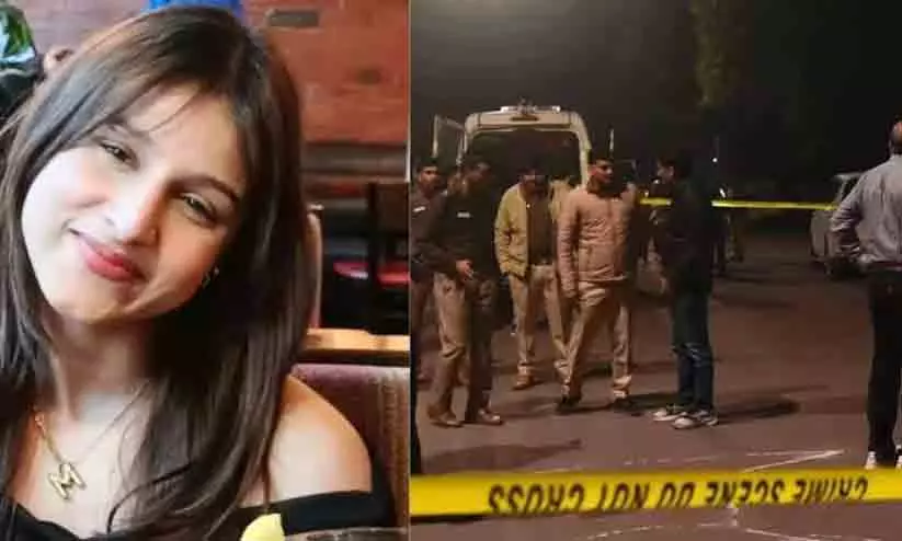 Delhi Police deployment outside crime spot in Tilak Nagar after model was stabbed to death Delhi Police deployment outside crime spot in Tilak Nagar after model was stabbed to death