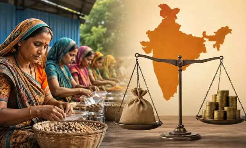 Women working in Gujarat cooperative sector representing news on NCDC central funding Women working in Gujarat cooperative sector representing news on NCDC central funding