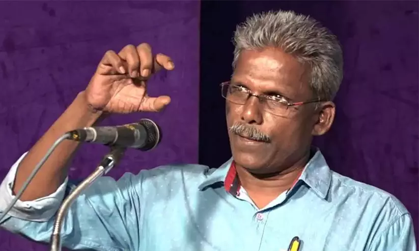 Dalit thinker and activist Sunny M Kapicad representing news on constitutional free speech and ideological critique. Dalit thinker and activist Sunny M Kapicad representing news on constitutional free speech and ideological critique.