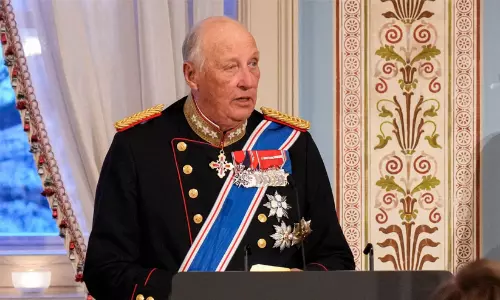 King Harald V of Norway representing news on his demise and succession updates in the Norwegian royal family.