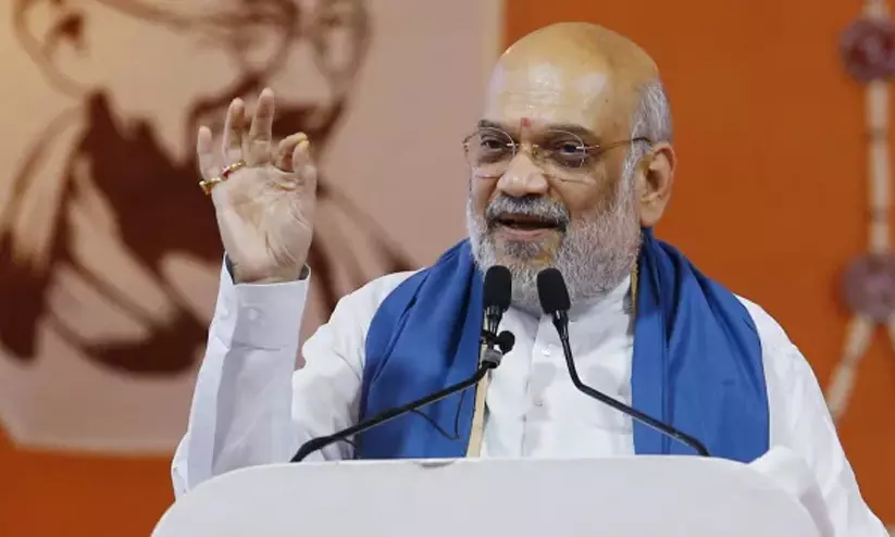 Union Home Minister Amit Shah addressing a gathering in Ahmedabad, Gujarat. Union Home Minister Amit Shah addressing a gathering in Ahmedabad, Gujarat.