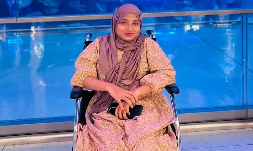വീൽചെയറിലിരുന്ന് ഷെയ്ഹ കൈയെത്തിപ്പിടിച്ചു, ജെ.ആർ.എഫ്; ഇത് പരിമിതികളെ അതിജയിച്ച നിശ്ചയദാർഢ്യത്തിന്റെ കരുത്ത് വീൽചെയറിലിരുന്ന് ഷെയ്ഹ കൈയെത്തിപ്പിടിച്ചു, ജെ.ആർ.എഫ്; ഇത് പരിമിതികളെ അതിജയിച്ച നിശ്ചയദാർഢ്യത്തിന്റെ കരുത്ത്