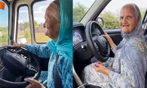ഈ പ്രായത്തിൽ ഡ്രൈവിങോ! നോ പറഞ്ഞവർക്ക് മുന്നിലൂടെ 72ാം വയസിൽ വിദ്യ കൗറിന്‍റെ മാസ്സ് എൻട്രി