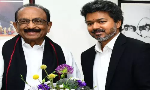 MDMK General Secretary Vaiko and Tamil Nadu Chief Minister Vijay representing political statements. MDMK General Secretary Vaiko and Tamil Nadu Chief Minister Vijay representing political statements.