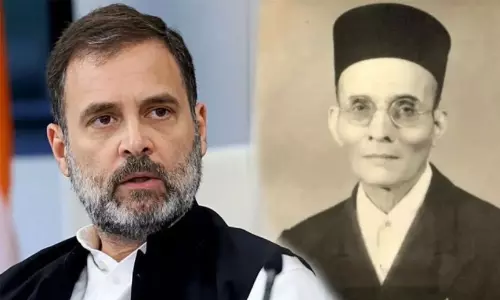 Rahul Gandhi and VD Savarkar defamation trial representation at Pune special court. Rahul Gandhi and VD Savarkar defamation trial representation at Pune special court.