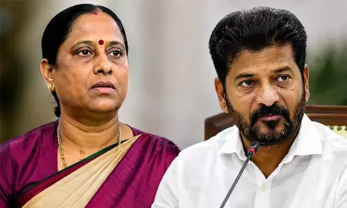 Telangana Chief Minister Revanth Reddy and former Minister Konda Surekha.