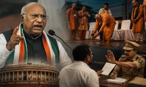 ഖാർഗെയുടെ വേദിയിൽ ‘ശുദ്ധീകരണം’; 24 ദിവസമായിട്ടും കേസില്ല, നഡ്ഡക്ക് കത്ത്