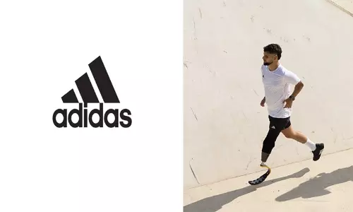 Adidas promotional graphic featuring Israeli soldier Shalev Biton for the single shoe service campaign.
