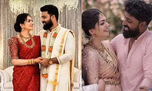 വധുവിന്റെ വേഷത്തിൽ അഹാന കൃഷ്ണ വരനായി നിമിഷ് രവി; സമൂഹ മാധ്യമങ്ങളിൽ വൈറലായി വിവാഹ വിഡിയോ വധുവിന്റെ വേഷത്തിൽ അഹാന കൃഷ്ണ വരനായി നിമിഷ് രവി; സമൂഹ മാധ്യമങ്ങളിൽ വൈറലായി വിവാഹ വിഡിയോ