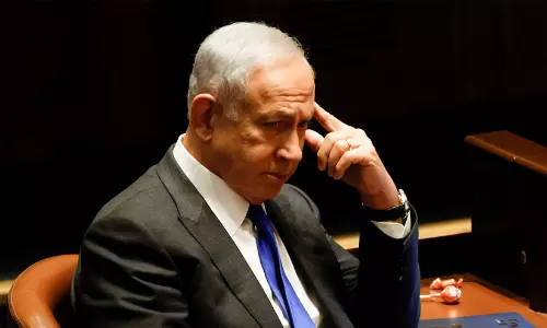 Israeli Prime Minister Benjamin Netanyahu and opposition leaders during a Knesset parliamentary session