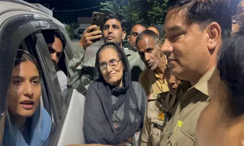 Samajwadi Party MP Iqra Hasan alongside police deployment in Uttar Pradesh.