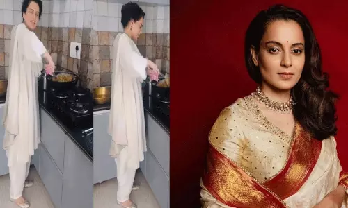 കങ്കണ വ്യാജ ഹിന്ദു, ഹിന്ദുത്വത്തെ അപമാനിച്ചു; ജന്മാഷ്ടമിക്ക് പ്രസാദം തയ്യാറാക്കുമ്പോൾ ചെരുപ്പ് ധരിച്ചതിന് വിമർശനം