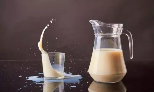 testing milk adulteration in a transparent glass bottle to detect soap and detergent foam.