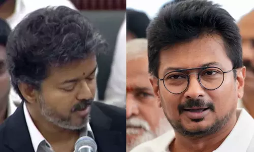 `തെളിവുകൾ ഹാജരാക്കണം: വിജയ്യുടെ ആരോപണങ്ങളിൽ തിരിച്ചടിച്ച് ഉദയനിധി സ്റ്റാലിൻ `തെളിവുകൾ ഹാജരാക്കണം: വിജയ്യുടെ ആരോപണങ്ങളിൽ തിരിച്ചടിച്ച് ഉദയനിധി സ്റ്റാലിൻ