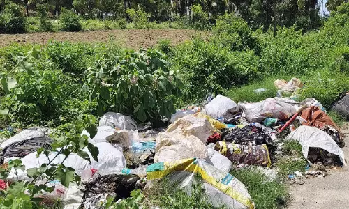 തമിഴ്നാട് അതിർത്തിയിൽ: മാലിന്യക്കൂമ്പാരം