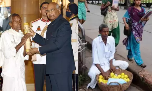 കർണാടക എസ്ഐആർ; പത്മശ്രീ ജേതാവ് ഹരേക്കള ഹജബ്ബയ്ക്ക് നോട്ടീസ് കർണാടക എസ്ഐആർ; പത്മശ്രീ ജേതാവ് ഹരേക്കള ഹജബ്ബയ്ക്ക് നോട്ടീസ്