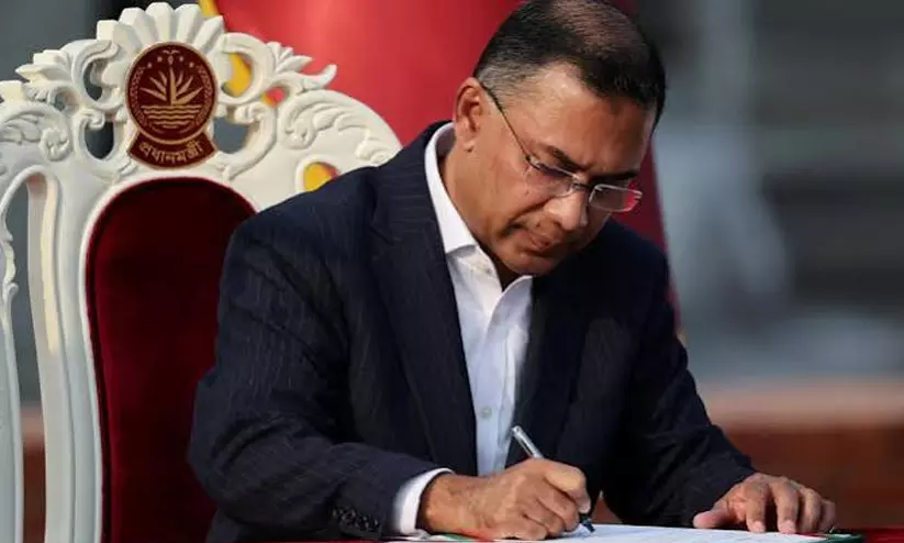 ക്ഷണം ലഭിച്ചത് പ്രധാനമന്ത്രി ആയല്ല, ബിംസ്റ്റെക് ചെയർമാനെന്ന നിലയിൽ, പിന്നെങ്ങനെ വരും?: ബ്രിക്സ് ഉച്ചകോടിയിൽ താരിഖ് റഹ്മാൻ പങ്കെടുക്കില്ലെന്ന് ബംഗ്ലാദേശ് ക്ഷണം ലഭിച്ചത് പ്രധാനമന്ത്രി ആയല്ല, ബിംസ്റ്റെക് ചെയർമാനെന്ന നിലയിൽ, പിന്നെങ്ങനെ വരും?: ബ്രിക്സ് ഉച്ചകോടിയിൽ താരിഖ് റഹ്മാൻ പങ്കെടുക്കില്ലെന്ന് ബംഗ്ലാദേശ്