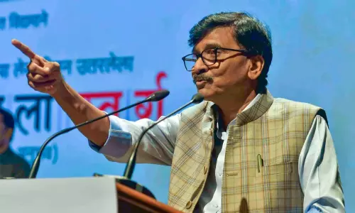 Shiv Sena UBT MP Sanjay Raut speaking Shiv Sena UBT MP Sanjay Raut speaking