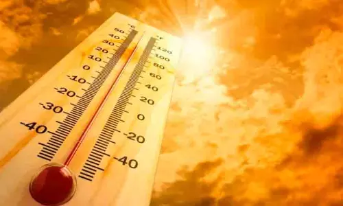 People walking under the scorching sun in Kerala during the high-temperature warning issued by the Disaster Management Authority People walking under the scorching sun in Kerala during the high-temperature warning issued by the Disaster Management Authority