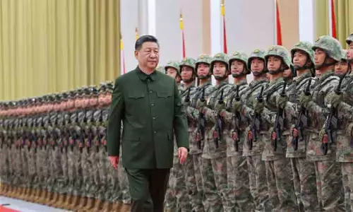Security forces and elite convoy arrangements in New Delhi for Chinese President Xi Jinpings visit.