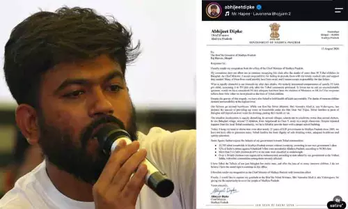 Abhijeet Dipke, founder of Cockroach Janata Party, sharing a satirical resignation letter targeting the Madhya Pradesh government on social media. Abhijeet Dipke, founder of Cockroach Janata Party, sharing a satirical resignation letter targeting the Madhya Pradesh government on social media.