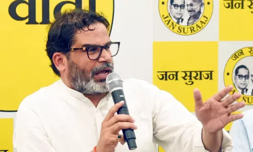 Jan Suraaj party founder Prashant Kishor speaking to reporters in Patna about Bihar politics and Legislative Council elections.