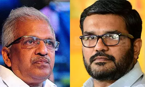 CPI(M) Kerala State Secretariat leaders including P Jayarajan, V Sivankutty, MB Rajesh and John Brittas.