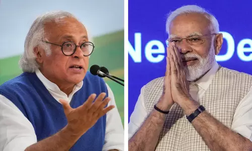 File photo of Prime Minister Narendra Modi and Congress leader Jairam Ramesh.