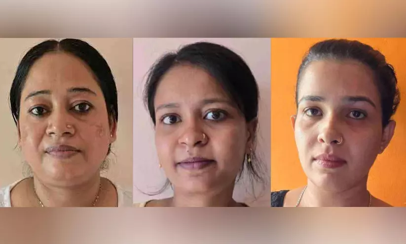 രേഖകളില്ലാതെ ജോലി ചെയ്ത മൂന്ന് ബംഗ്ലാദേശ് യുവതികള് കൂടി പിടിയില് രേഖകളില്ലാതെ ജോലി ചെയ്ത മൂന്ന് ബംഗ്ലാദേശ് യുവതികള് കൂടി പിടിയില്