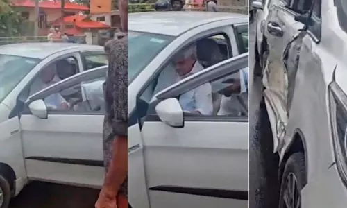 ജി. സുകുമാരൻ നായർ സഞ്ചരിച്ച കാർ അപകടത്തിൽപെട്ടു; നിസ്സാര പരിക്ക്