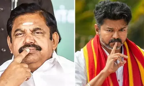 Tamil Nadu Chief Minister Vijay and AIADMK General Secretary Edappadi Palaniswami on the election campaign trail. Tamil Nadu Chief Minister Vijay and AIADMK General Secretary Edappadi Palaniswami on the election campaign trail.