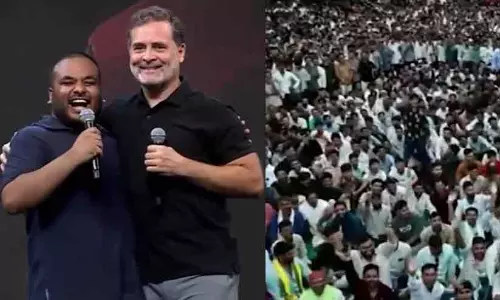 രാഹുൽ ഗാന്ധിയുടെ വേദിയിൽ മോദിക്ക് ഹാസ്യാത്മക വിമർശനം; വീഡിയോ വൈറൽ