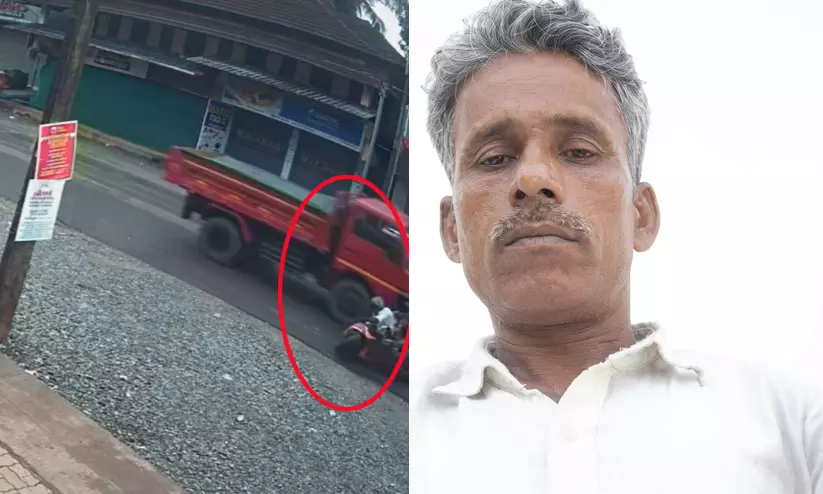 Tipper hits bike Tipper hits bike