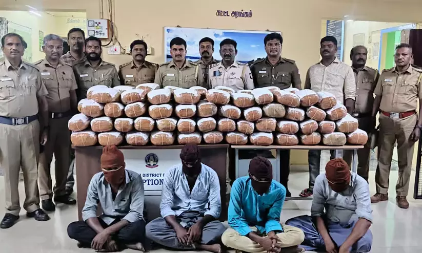 കേരളത്തിലേക്ക് കഞ്ചാവ് കടത്താൻ ശ്രമം; 190 കിലോഗ്രാമും രണ്ട് ആഡംബര കാറുകളുമായി നാലുപേർ പിടിയിൽ | 190 kg Ganja Seized En Route to Kerala: Four Arrested, Luxury Cars Confiscated | Madhyamam