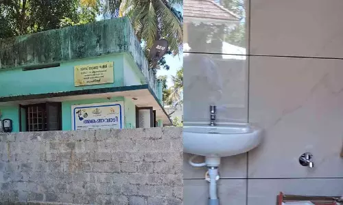 അംഗൻവാടിക്ക് ശുചിമുറിയായി, വെള്ളം വേറെ തേടണം