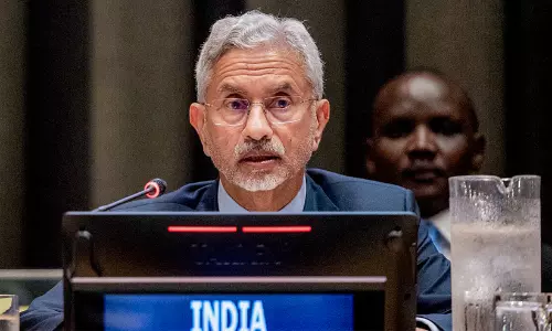 External Affairs Minister S Jaishankar addressing the inaugural Partners for Multilateralism (P4M) Summit at the United Nations in New York.