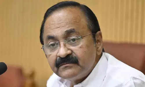 Chief Minister V.D. Satheesan addressing the press and defending his chartered flight trip to Malappuram disaster zones