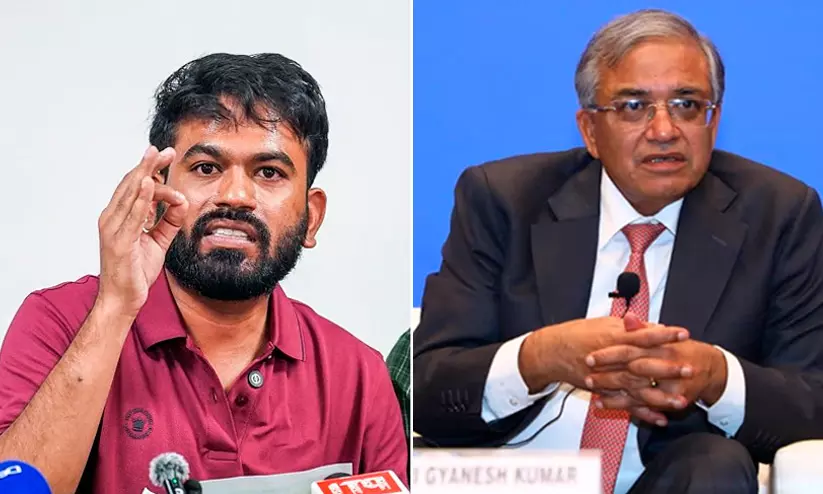 ഗ്യാനേഷ് കുമാറിന് ശനിയാഴ്ച വരെ സമയം; രാജിവെച്ചില്ലെങ്കിൽ ഒക്ടോബർ 2 മുതൽ രാജ്യവ്യാപക പ്രക്ഷോഭമെന്ന് സി.ജെ.പി ഗ്യാനേഷ് കുമാറിന് ശനിയാഴ്ച വരെ സമയം; രാജിവെച്ചില്ലെങ്കിൽ ഒക്ടോബർ 2 മുതൽ രാജ്യവ്യാപക പ്രക്ഷോഭമെന്ന് സി.ജെ.പി
